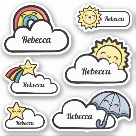 Cute Weather Vinyl Sticker (Voorkant)