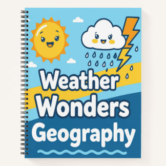 Cute Weather Wonders Geography Personalized Notitieboek