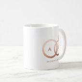 Cute Wedding Coffee Mok met bruiloft Rings (Voorkant rechts)