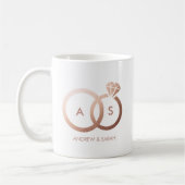 Cute Wedding Coffee Mok met bruiloft Rings (Links)