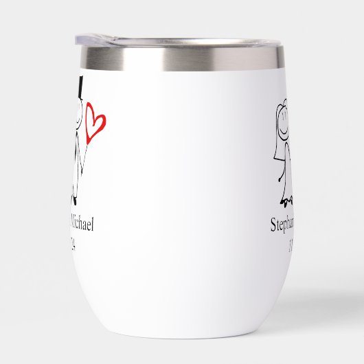 Cute Wedding Couple Bride Groom Custom (Rechts)