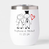 Cute Wedding Couple Bride Groom Custom (Voorkant)