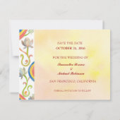 Cute Wedding Couple Save the Date Invitations (Achterkant)
