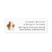 Cute Wedding Donkeys | Return Address Etiket (Voorkant)