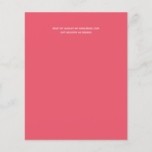 Cute Wedding Drive-by Budget Invitations (Achterkant)