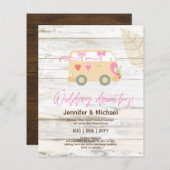 Cute Wedding Drive-by Budget Invitations (Voorkant / Achterkant)