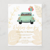 Cute Wedding Drive-by Budget Invitations (Voorkant)