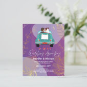 Cute Wedding Drive-by Budget Invitations (Staand voorkant)