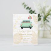 Cute Wedding Drive-by Budget Invitations (Staand voorkant)