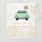 Cute Wedding Drive-by Budget Invitations (Voorkant)