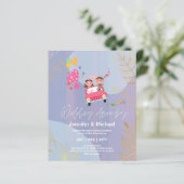 Cute Wedding Drive-by Budget Invitations (Staand voorkant)