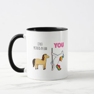 Cute Wedding Favor for Moeder-In-Law,Funny Unicorn Mok
