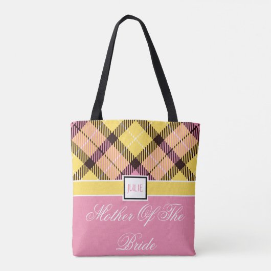 Cute Wedding Gift Personalized Moeder van de Bride Tote Bag (Achterkant)