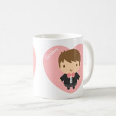 Cute Wedding Groom Boy in Tuxedo voor hem Koffiemok (Voorkant rechts)
