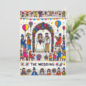 Cute Wedding Kaart (Staand voorkant)