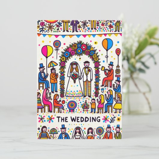 Cute Wedding Kaart (Staand voorkant)