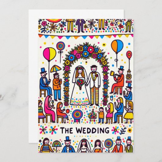 Cute Wedding Kaart (Voorkant / Achterkant)