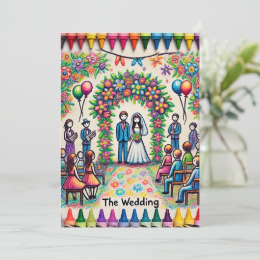 Cute Wedding Kaart (Staand voorkant)