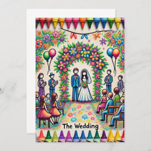 Cute Wedding Kaart (Voorkant / Achterkant)