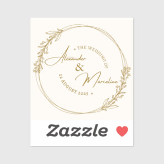 Cute Wedding Kaart Sticker