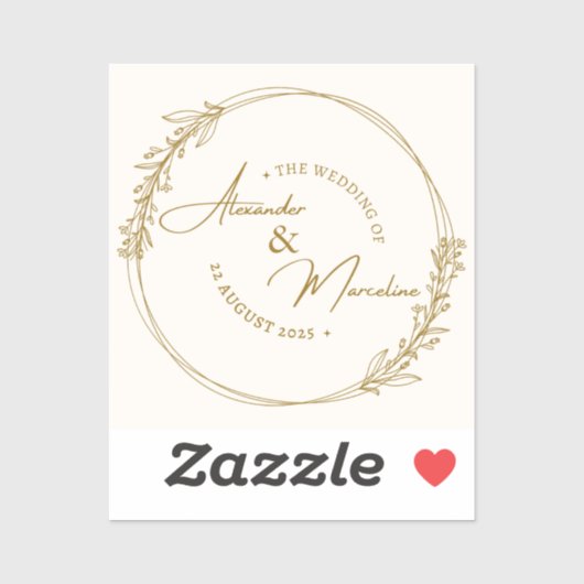 Cute Wedding Kaart Sticker (Vel)