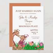 Cute Wedding Renewal Vows Uitnodigingen (Voorkant / Achterkant)