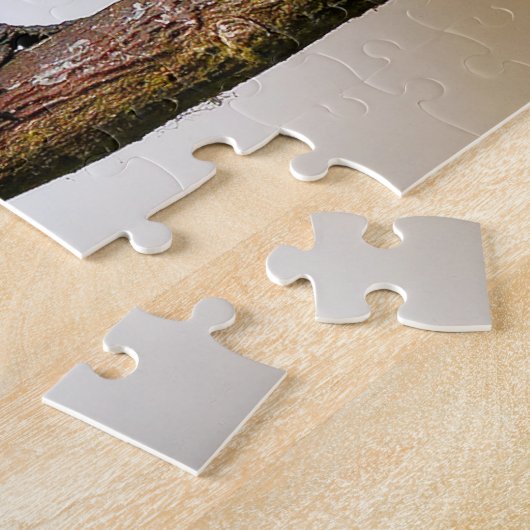 Cute Wee Bushtit Songbird on Fruit Tree Legpuzzel (Zijkant)