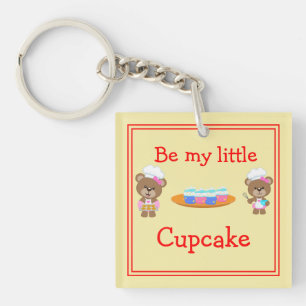 Cute "Wees mijn kleine Cupcake" & "Ik hou van mijn Sleutelhanger