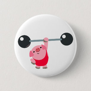 Cute WeightCartoon Pig Button Badge
