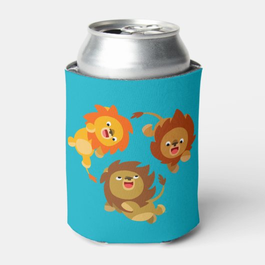 Cute Weightless Cartoon Lions Can/Bottle Cooler (Blikje Voorkant)
