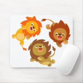 Cute Weightless Cartoon Lions Mousepad Muismat (Met muis)