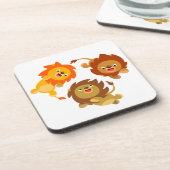 Cute Weightless Cartoon Lions Onderzetter Set (Linkerzijde)