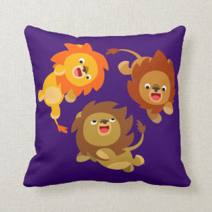Cute Weightless Cartoon Lions Pillow Kussen