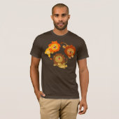 Cute Weightless Cartoon Lions T-Shirt (Voorkant volledig)