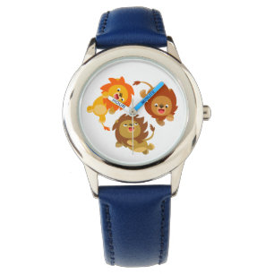 Cute Weightless Cartoon Lions Watch Horloge