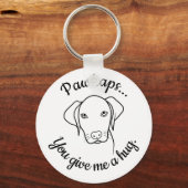 Cute Weimaraner dog heeft een knuffel nodig Sleutelhanger (Voorkant)