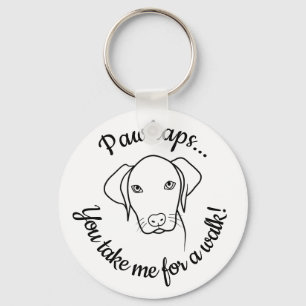 Cute Weimaraner dog heeft een wandeling nodig Sleutelhanger