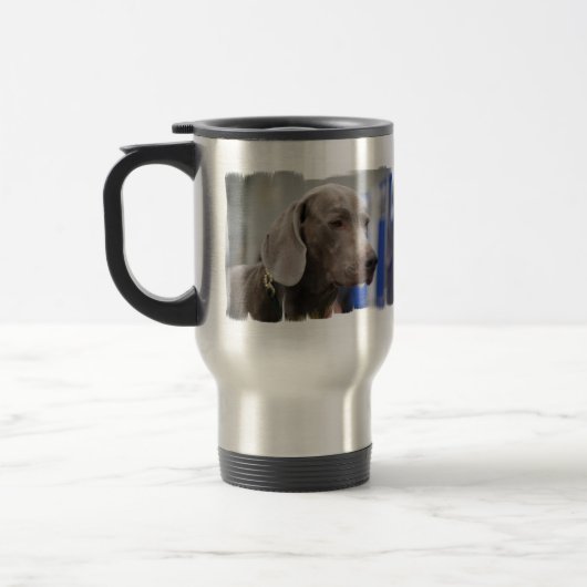 Cute Weimaraner Travel Mug Reisbeker (Links)