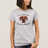 Cute Weiner Dog Typography I'm a Weiner T-shirt (Voorkant)