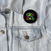 Cute Welcome Back to school first day e Ronde Button 5,7 Cm (In situ)