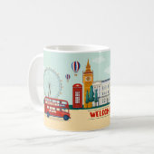 Cute Welcome to London Koffiemok (Voorkant links)