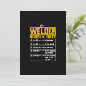Cute Welder Funny Hourly Rate | Gift for Welder Aankondiging (Staand voorkant)