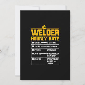 Cute Welder Funny Hourly Rate | Gift for Welder Aankondiging