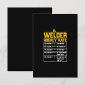 Cute Welder Funny Hourly Rate | Gift for Welder Bedankkaart (Voorkant / Achterkant)