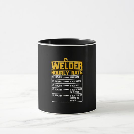 Cute Welder Funny Hourly Rate | Gift for Welder Mok (Midden)