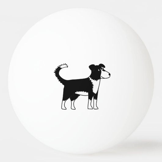 Cute Welsh Border Collie Dog Pingpongbal (Voorkant)