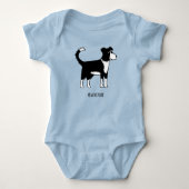 Cute Welsh Border Collie Dog Romper (Voorkant)