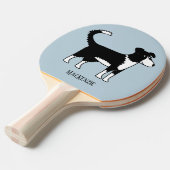 Cute Welsh Border Collie Dog Tafeltennisbatje (Voorkant Gekanteld)