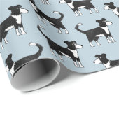 Cute Welsh Border Collie Sheep Dog Patroon Cadeaupapier (Rol Hoek)