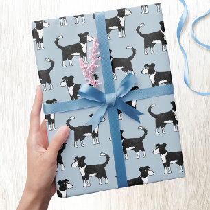 Cute Welsh Border Collie Sheep Dog Patroon Cadeaupapier